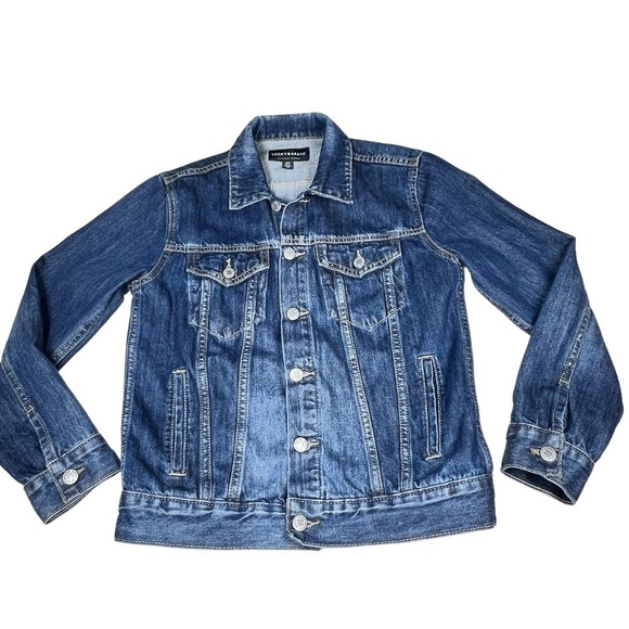 LUCKY BRAND The Tomboy Trucker Women's Denim Jean Jacket Size S - Picture 10 of 16